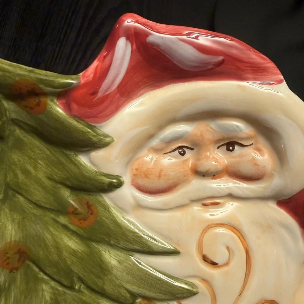 Hand Painted Santa Ceramic Plate by Target Home